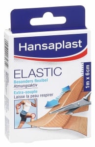 Hansaplast Elastic Pflaster, Elastische Wundversorgung mit starker Klebkraft, 1 Packung = 1 Meter x 6 cm