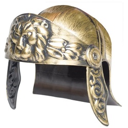 Underwraps Kostüm Römerhelm Löwe gold, Gladiatorenhelm aus Kunststoff mit Löwenemblem