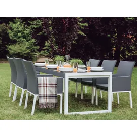 Beliani Gartenstuhl 8er Set 52 x 91 x 62 cm grau