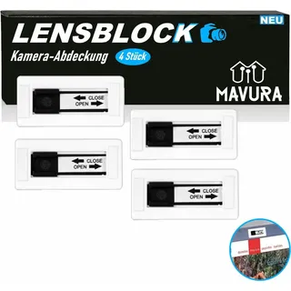 MAVURA LENSBLOCK Kamera Abdeckung Web Cam Camera Cover Slider Sichtschutz Privacy für Handy Laptop Macbook Ipad [4er Set]