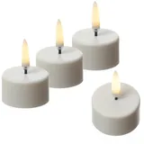 uYuni LED Mini Teelichter 4 St. 4 cm weiß