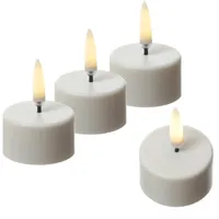 uYuni LED Mini Teelichter 4 St. 4 cm weiß