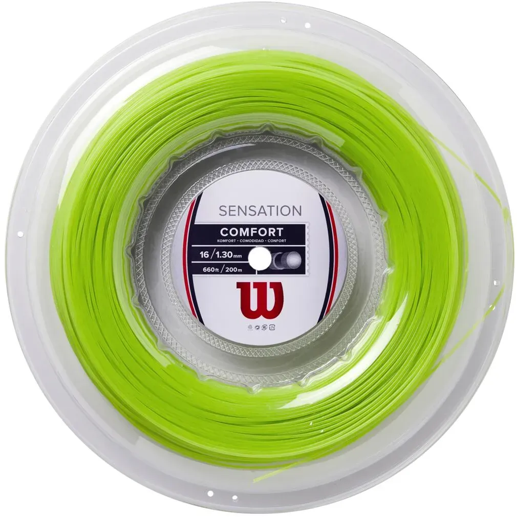 Wilson Tennissaiten Sensation 16 Reel, 1,30 mm, 200 Meter - grün / ONE SIZE