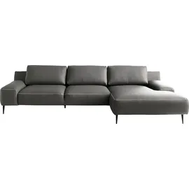 Designwerk Eckcouch Leder 3-Sitzer Grau