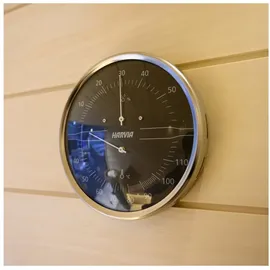 Harvia Sentiotec Thermo-Hygrometer Thermometer Hygrometer Edelstahl schwarz