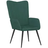 vidaXL Relaxsessel Dunkelgrün Samt 61 x 96 x 70 cm Grün