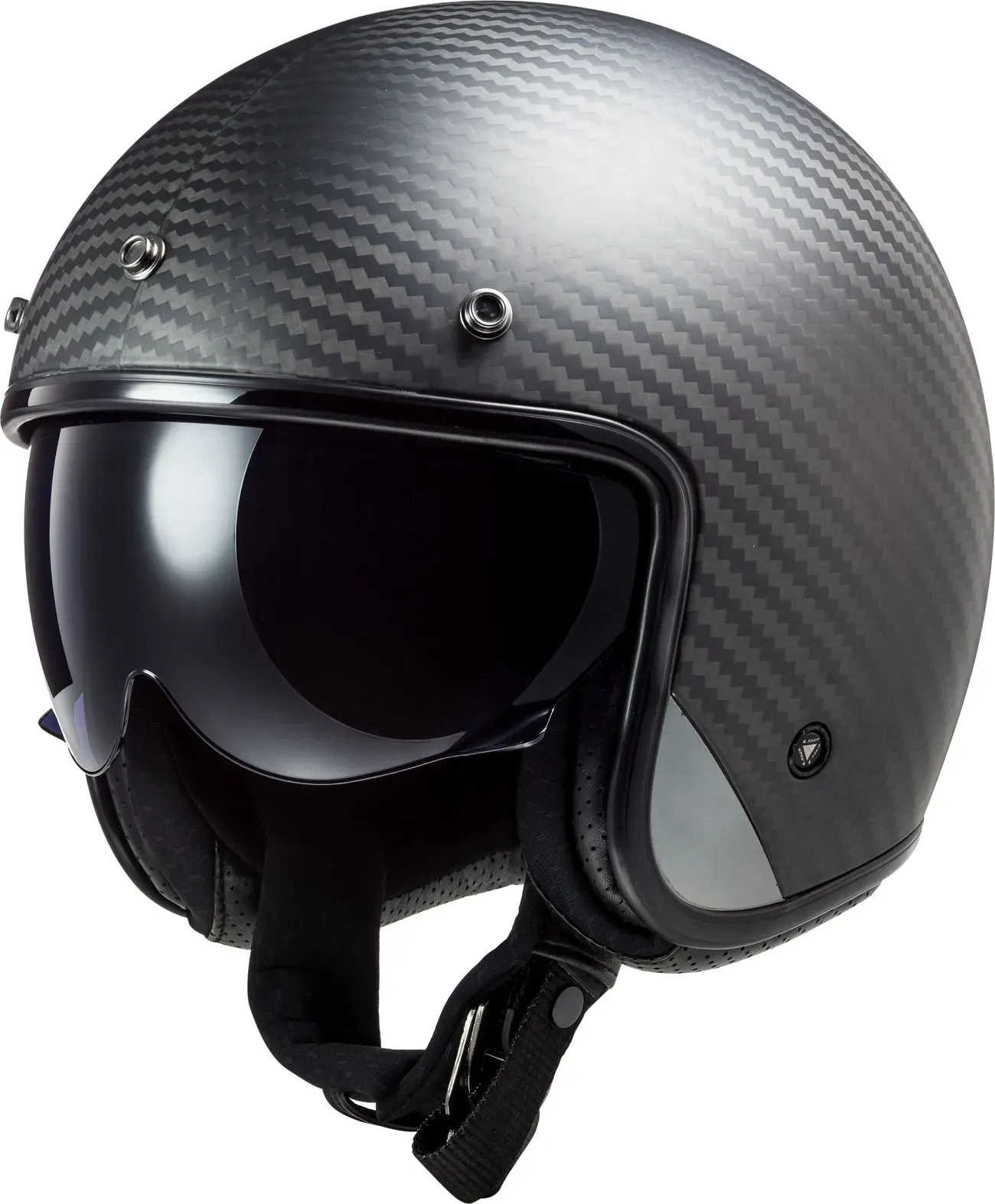 LS2 OF601 Bob II Carbon, casque ouvert - Noir Mat - XS