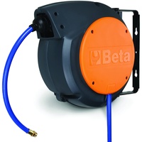 Beta - 1900S 8X10 Automatische Schlauchtrommel aus schlagfestem Kunststoff, für Luft oder Wasser, geliefert mit 180° schwenkbarer Halterung und zweite