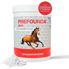 NutriLabs Prefounda Plus Antioxidantienmix für Pferde, enthält MSM, Montmorillonit, Hefe, Fructo-Oligosaccharide, Pflanzliche Kohle und Zink zur Toxinneutralisierung, 750 g