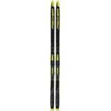 Fischer Kinder Langlaufski Klassik Sprint Crown Set/BDG Tour Step-IN JR IFP Black-Yellow 130