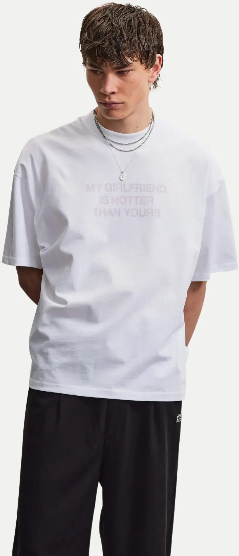Boxy T-Shirt Lobos Weiß L