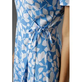 Aniston CASUAL Wickelkleid Blau/Weiß 46