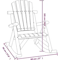 vidaXL 3-tlg. Garten-Lounge-Set Massivholz Fichte - Braun