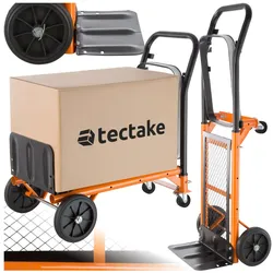 tectake® Sackkarre, 2 in 1, höhenverstellbarer Handgriff, Belastbarkeit 80 kg
