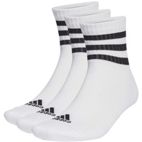 adidas »3STREIFEN Cushioned Mid-Cut Socken 3 Paar white/black-43/45