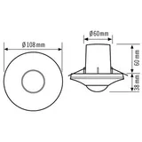 ESYLUX EP10426858 Decken-Präsenzmelder Weiß IP20