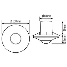 ESYLUX EP10426858 Decken-Präsenzmelder Weiß IP20