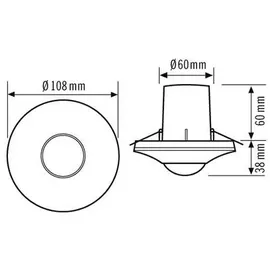 ESYLUX EP10426858 Decken-Präsenzmelder Weiß IP20