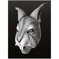Kaninchen Maske aus Latex - Vollmaske als Verkleidung für Halloween, Karneval & Motto-Party