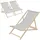 ECD Germany Sonnenliege 117 x 52 x 83 cm Hellgrau