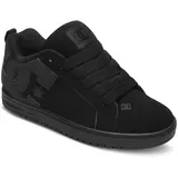 DC Shoes Court Graffik - Leather Shoes for Men Skateboardschuhe, Black/Black/Black, 41 EU