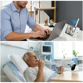 ideoon HD Überwachungskamera mit Monitor Schwarz