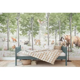 A.S. Création Waldtiertapete Vliestapete 53 cm x 10 m 1 St Beige/Braun/Grün