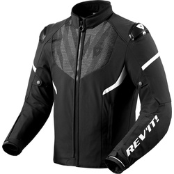 Revit Hyperspeed 2 H2O, Textiljacke wasserdicht - Schwarz/Weiß - XXL