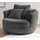 furn.design Relaxsessel Comfy Cord 120 x 86 x 120 cm Grau mit 3 Kissen drehbar