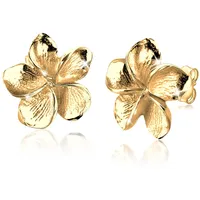 Elli Ohrringe, 925 Silber Frangipani Blüte Blume Filigran gold, | Gr.: onesize,
