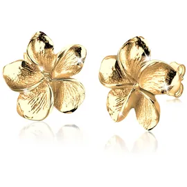 Elli Ohrringe, 925 Silber Frangipani Blüte Blume Filigran gold, | Gr.: onesize,