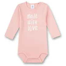 Sanetta Baby-Body langarm rosa Made with love | Hochwertiger und nachhaltiger Body für Mädchen aus Bio-Baumwolle. Baby Body - 62