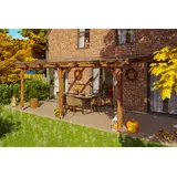 SKANHOLZ Terrassenüberdachung Rimini 648 x 250 cm braun