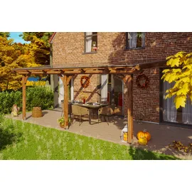 SKANHOLZ Terrassenüberdachung Rimini 648 x 250 cm braun