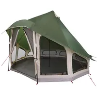 VidaXL Familien Zelt Tipi Grün 6-Personen Wasserdicht