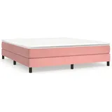 vidaXL Boxspringbett Rosa 160x200 cm Samt1370761