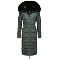 Navahoo Damen Wintermantel Warmer Steppmantel mit Kapuze Umay Stormy Blue Gr. M - M