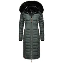 Navahoo Damen Wintermantel Warmer Steppmantel mit Kapuze Umay Stormy Blue Gr. M - M