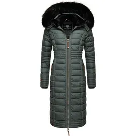 Navahoo Damen Wintermantel Warmer Steppmantel mit Kapuze Umay Stormy Blue Gr. M - M