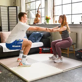 Eyepower 40mm Trainingsmatte mit Rand - 90x90cm Bodenschutz-Matte