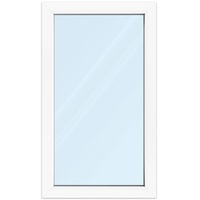 Fenster 70x120 cm, Kunststoff Profil aluplast IDEAL® 4000, Weiß, 700x1200 mm, einteilig festverglast, 2-fach Verglasung, individuell konfigurieren