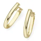 Luigi Merano Creolen ovale Form, glänzend, Gold 375 Onesize Damen 