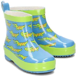 Playshoes Halbschaft-Gummistiefel Krokodil Blau 25