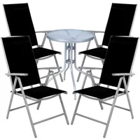 Mojawo Bistroset 5-tlg. Silbergrau/Schwarz