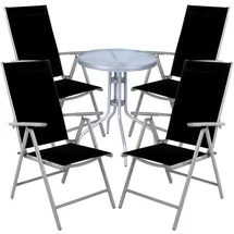 Mojawo Bistroset 5-tlg. Silbergrau/Schwarz