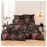 Estella Bettwäsche Estella Mako-Satin Bettwäsche DD 155x220 Joyce Blumen Rosen Romantik, Mako-Satin, 2 teilig grau