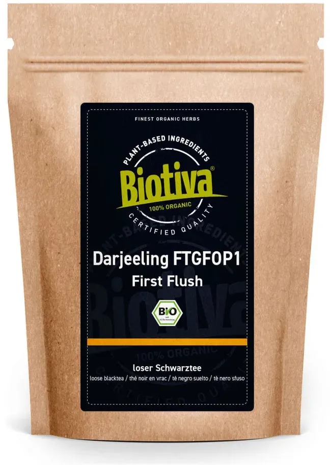 Biotiva Darjeeling First Flush FTGFOP1 Schwarztee Bio