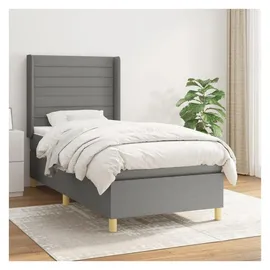 vidaXL Boxspringbett 100 x 200 cm Dunkelgrau