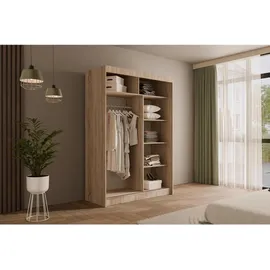 altdecor Schiebetürenschrank VESLI 120 x 215 x 61 cm Beige