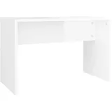vidaXL Schminkhocker Hochglanz-Weiß 70x35x45 cm Holzwerkstoff